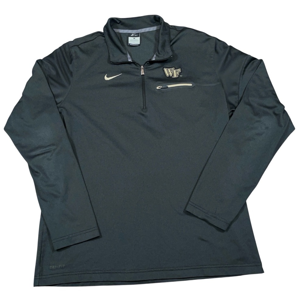 Nike Dri-FIT Wake Forest WF 1/4 Zip Pullover Large Gray